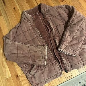 Free People - Mauve Dolman Quilted Jacket